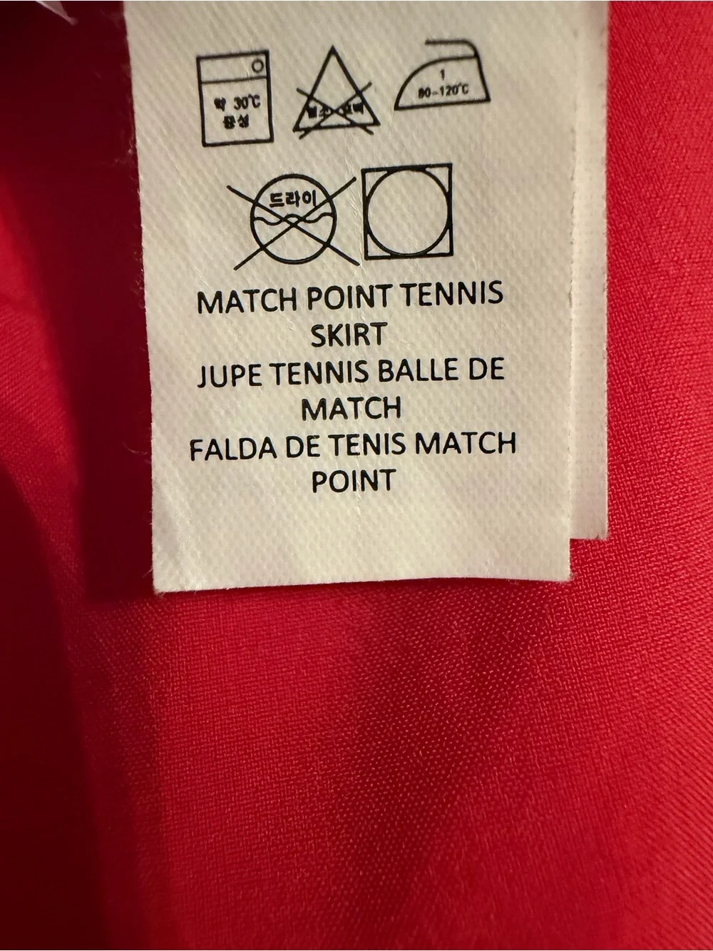 ALO Yoga Candy Red Match Point Tennis Skirt